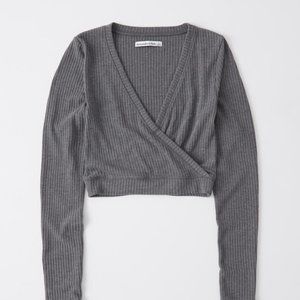 Wrap-Front Top Abercrombie & Fitch